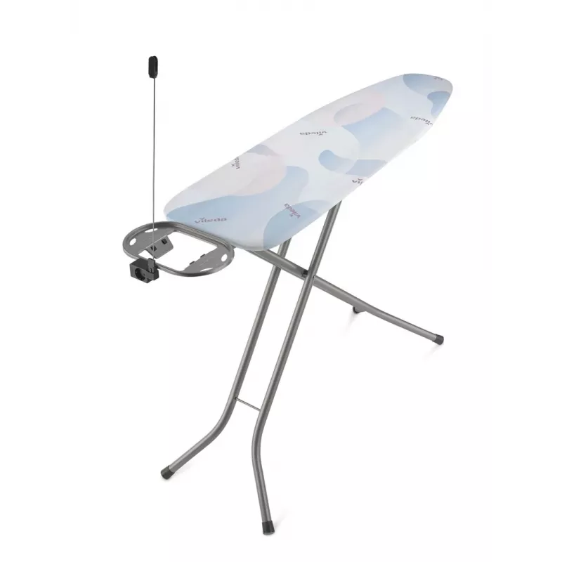 VILEDA Bravo Plus 143032 pilno dydžio lyginimo lenta – reguliuojamas aukštis 80–97 cm, plieninis tinklinis paviršius 380×1200 mm