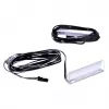LED šviestuvas lentynoms cama meble 2LED mėlynas, stačiakampis, paviršinis montavimas, skaidrus/juodas