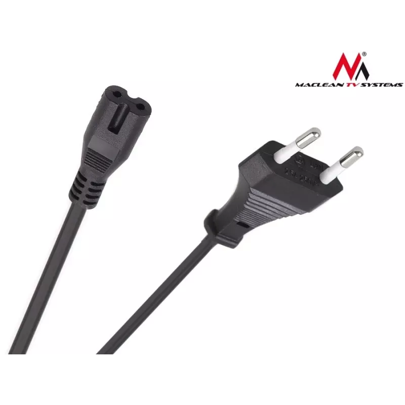 Maclean MCTV-809 maitinimo kabelis, EU kištukas – Figure-8 (C7), 1,5 m