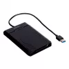 Korpusas HDD/SSD Unitek Y-3036, 2,5 colio SATA III, USB 3.2 Gen 1 (5 Gbit/s), UASP, integruotas USB-A laidas, juodas
