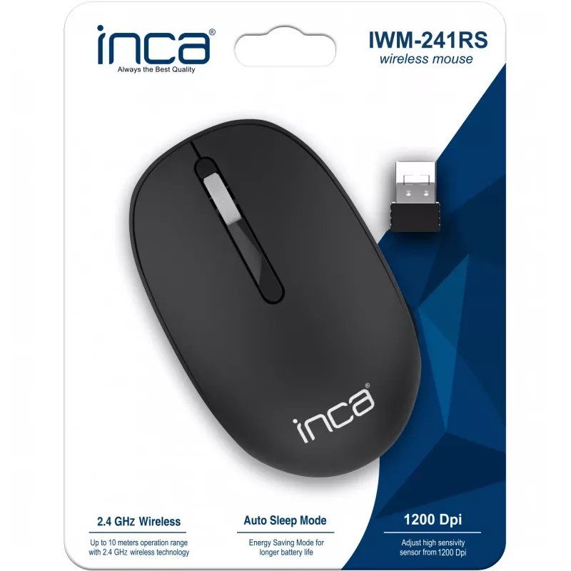 Inca IWM-241RS belaidė RF pelė, dešinei rankai, juoda