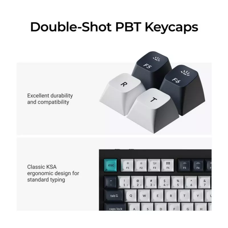 Mechaninė klaviatūra Keychron Q6 Max QMK VIA su Gateron Jupiter jungikliais, pilno dydžio išdėstymas