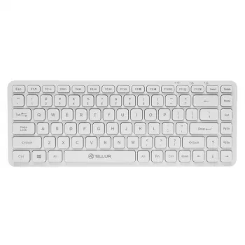 Belaidė klaviatūra Tellur TLL491241 Mini White – kompaktiškas sprendimas tvarkingam darbalaukiui
