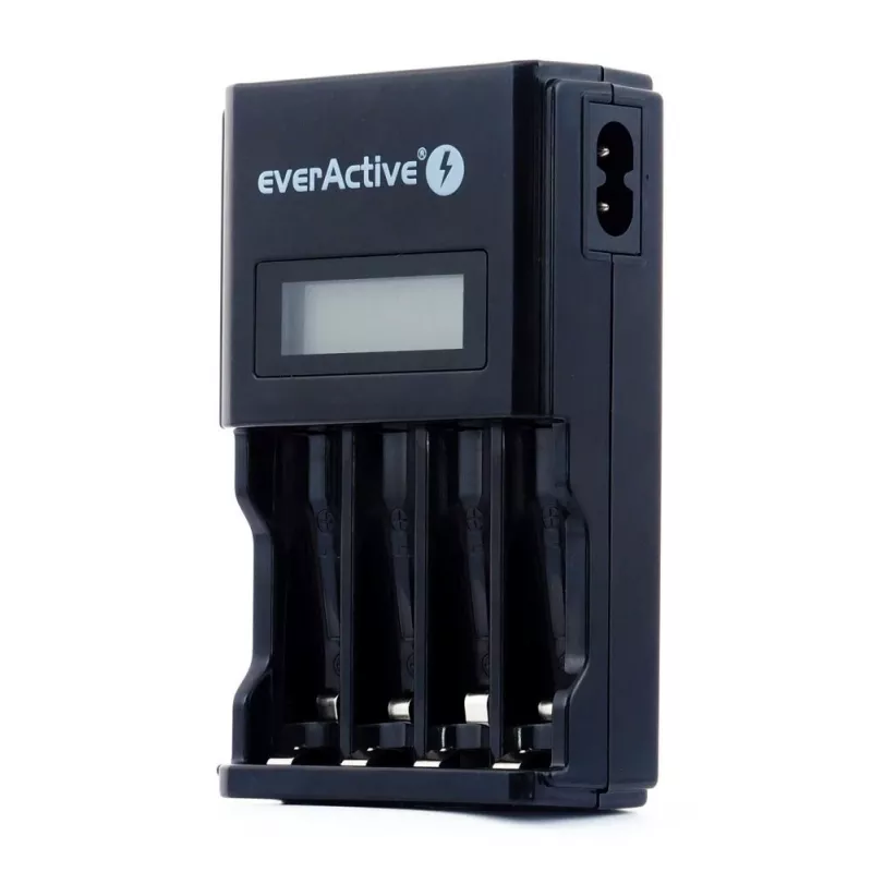 Baterijų kroviklis everActive NC450B – 4 celių AAA kroviklis, 110/230 V AC, juodas