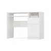 Stalinis kompiuterinis stalas PORTO Desk Right White, 985×510×755 mm, 1 stalčius, klaviatūros lentyna