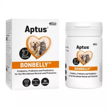 APTUS Bonbelly Virškinimo sutrikimų papildas šunims ir katėms – 30 kapsulių