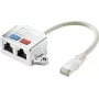 Renkforce RJ45 tinklo T adapteris CAT 5e [2x RJ45 lizdas - 1x RJ45 kištukas] 15 cm metalinis (RF-4538140)