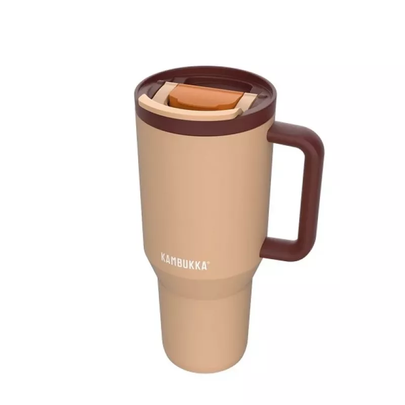 Termopuodis su teleskopiniu šiaudeliu Kambukka Rio Tumbler 950 ml Almond Dream