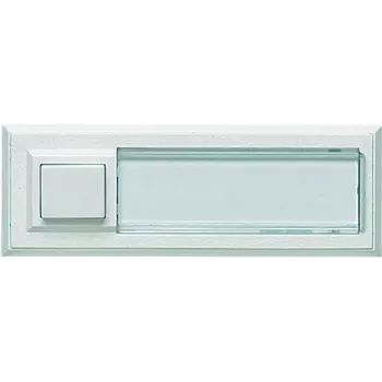 Durų skambučio mygtukas Grothe 51015 — paviršinis montavimas, baltas, 12 V, iki 1,5 A
