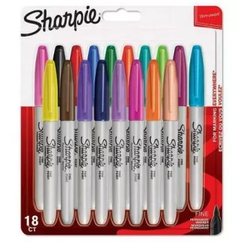 Sharpie Fine marker 18 vnt. Smulkus antgalis Įvairiaspalvis