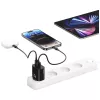 USB-C ir USB-A sieninis įkroviklis USAMS USA001629 25W greitasis įkrovimas
