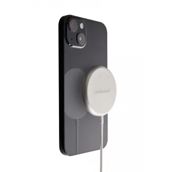 Intenso MW1 belaidis magnetinis įkroviklis 15 W, USB, 12 V, vidaus naudojimui, baltas