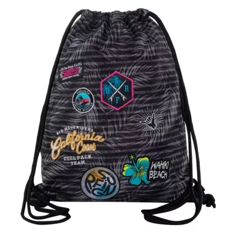 Gymsack Coolpack Sprint Sprint Badges Girls Grey – kuprinė su raišteliu