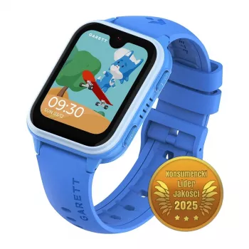 Išmanusis laikrodis Garett Kids Vibe Ai 4G mėlynas – GPS sekimas, atsparus vandeniui