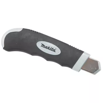 Makita D-65713 peilis su nulaužiamomis geležtėmis, 100 mm, su 8 geležtėmis (7 laikomos rankenoje), automatinis geležčių padavimas, ergonomiška neslidi rankena, mėlynas
