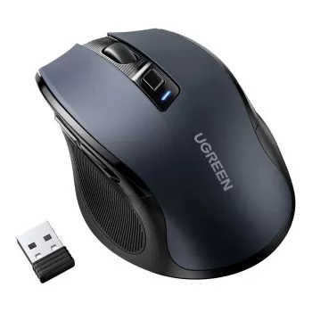 Pelė UGREEN 90855 MU006 belaidė optinė USB 2.4GHz Bluetooth 5.0 4000 DPI juoda