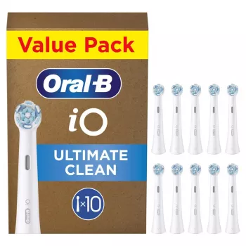Oral-B iO Ultimate Clean keičiamos galvutės, baltos, 10 vnt.
