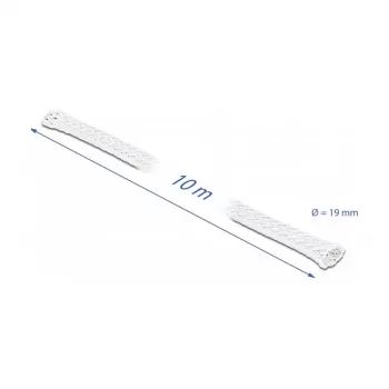 Pintas kabelių movimas DeLOCK 20805 10 m x 19 mm baltas