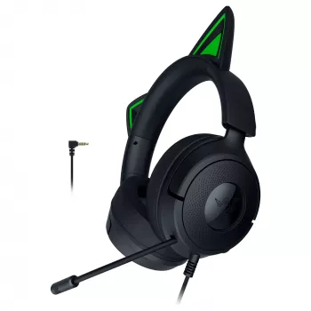 Laidinis žaidimų ausinių komplektas Razer Kraken Kitty V3 X — ant ausų, integruotas mikrofonas