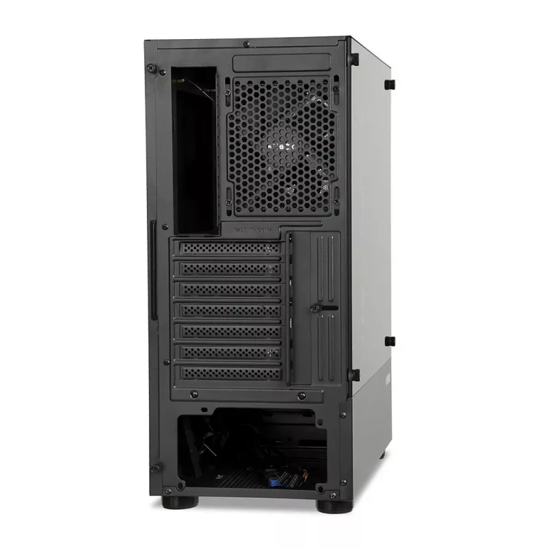 Korpusas IBOX LUPUS 27 Midi Tower ATX, grūdintas stiklas, RGB, 455×200×380 mm, palaiko ATX, GPU iki 32 cm
