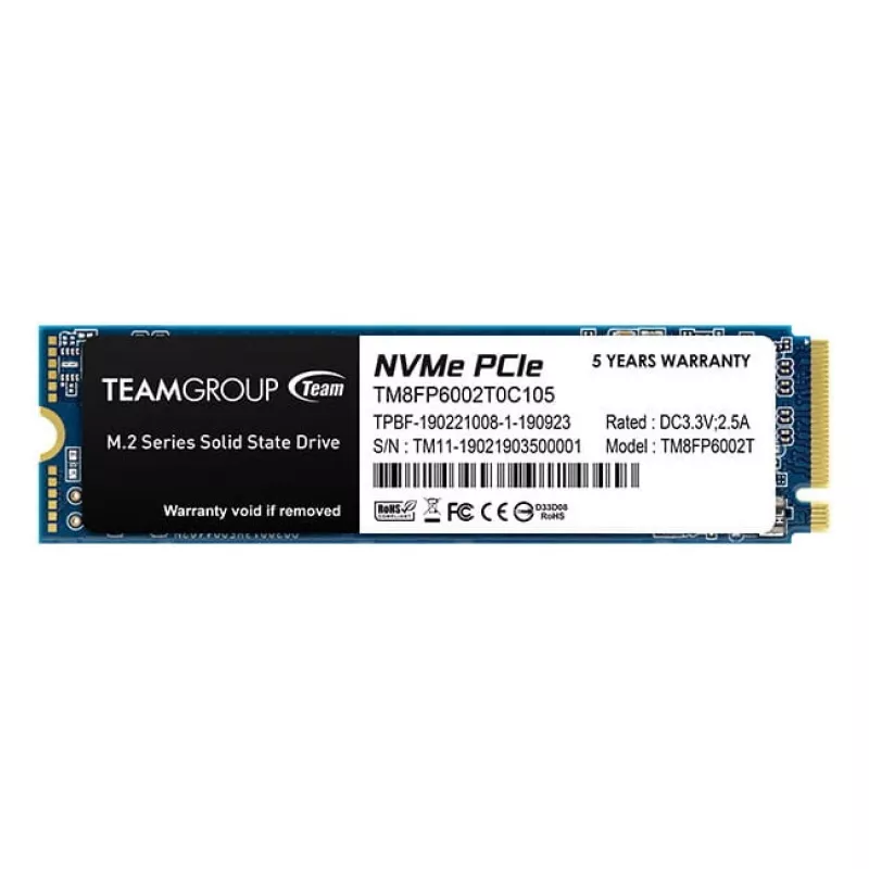 Team Group MP33 SSD 2TB vidinis M.2 2280 PCIe 3.0 x4 (NVMe) juodas (TM8FP6002T0C101)