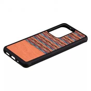 Dėklas Samsung Galaxy S20 Ultra man and wood, rudas languotas su juodu apvadu