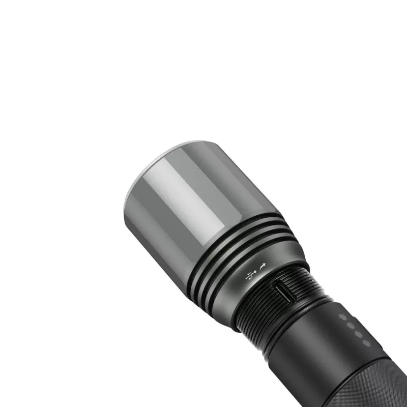 Nešiojamas žibintuvėlis Nextool T10 — 2000 lm, 220 m spindulys, USB-C, IPX7, aliuminio korpusas, 152 mm