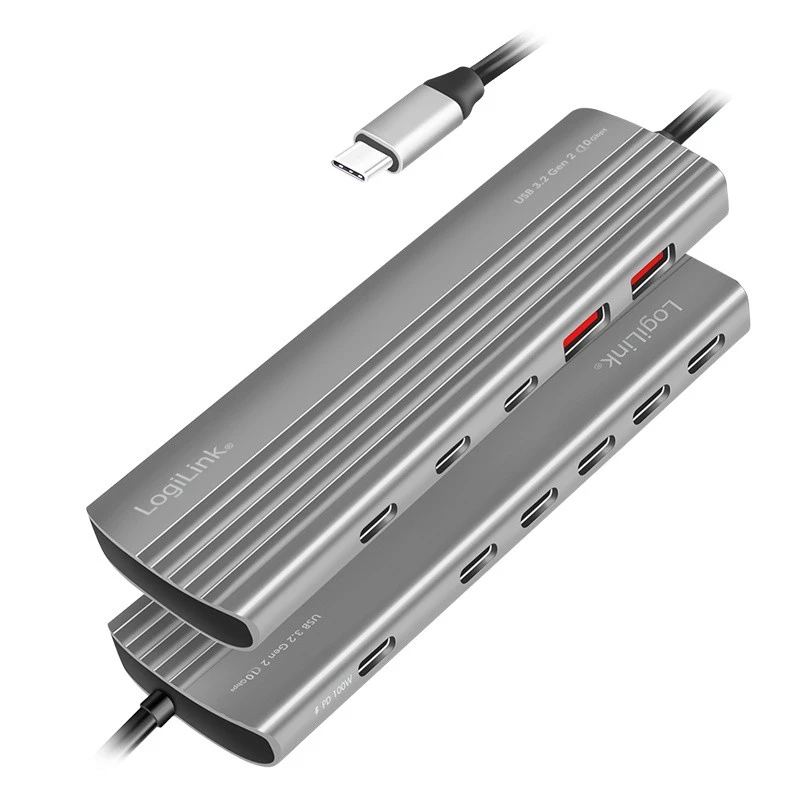 LOGILINK itin plonas USB 3.2 centras 2xUSB-A, 8xUSB-C, PD, 100W