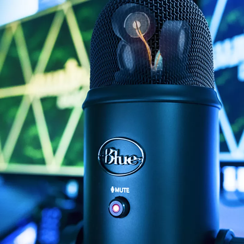 Blue Yeti USB mikrofonas Blackout