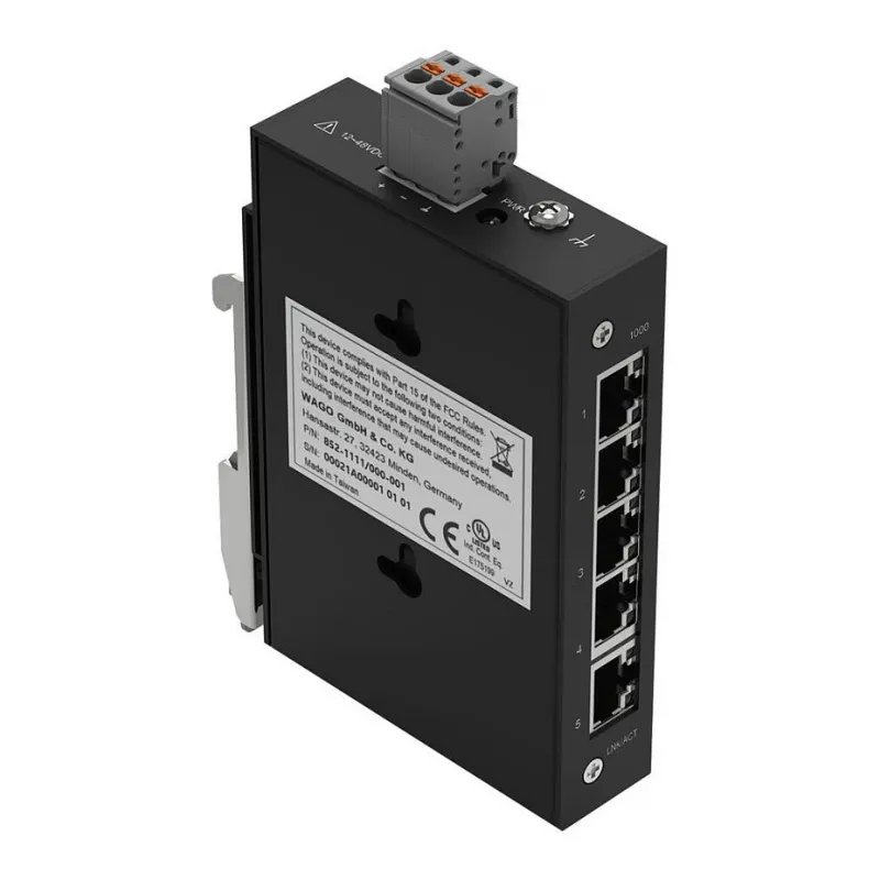 WAGO 852-1111/000-001 Pramoninis-ECO-Switch, 5 prievadai 1000
