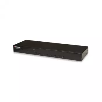 Intellinet 8 prievadų stovo KVM jungiklis, kombinuotas USB + PS/2, ekraninis meniu, kabeliai komplekte (Euro 2 kištukas)