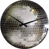 NeXtime klok 8801 Small Disco sieninis laikrodis, sidabrinis, Ø30 cm