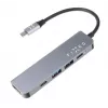 USB-C stotelė FIXED FIXHU-MN-GR 5 prievadų mini nešiojamiesiems ir planšetėms