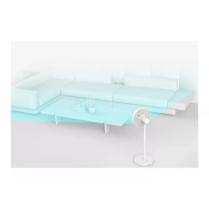 Xiaomi Mi Smart Standing Fan 2 – išmanusis stovimas ventiliatorius, baltas, 15 W