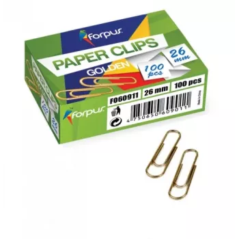 Segtuvai Forpus, geltonas metalas, 26 mm apskriti (100 vnt.) 1104-006