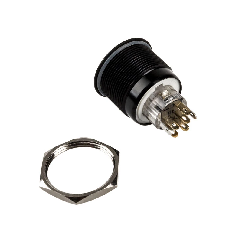 DimasTech PD220 vandalizmui atsparus 25 mm mygtukas Blackline Dot RGB