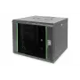 DIGITUS Professional Unique DN-19 09U-6/6-SW - Tinklo spinta - montuojama ant sienos - Juoda, RAL 9005 - 9U - 48,3 cm (19 inch)