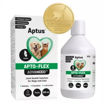 Aptus Apto‑flex Advanced skystas sąnarių papildas šunims ir katėms 500 ml, be konservantų