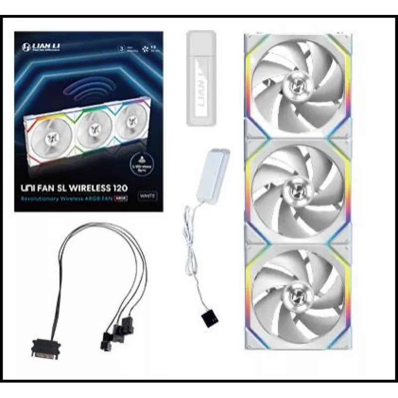 Lian Li UNI FAN SL Wireless 120 12 cm baltas 3 vnt. 28,5 dB 64.05 cfm