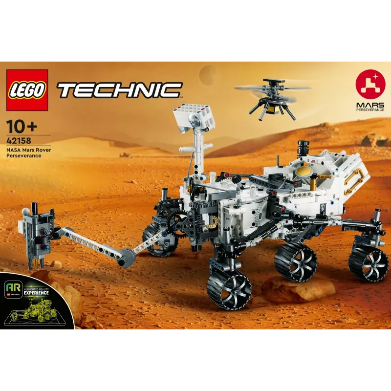 LEGO Technic NASA Mars Rover Perseverance Kosmoso Rinkinys su AR programėlės patirtimi, Mokslinių atradimų rinkinys, Mokykitės apie transporto priemonių inžineriją, Konstrukcinis žaislas