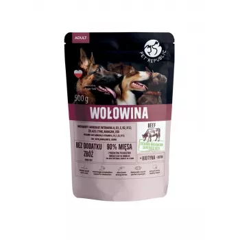 Šlapias šunų ėdalas PetRepublic PET REPUBLIC Adult Beef 500 g