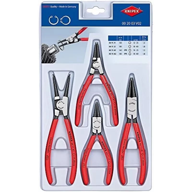 Knipex 00 20 03 V02 replių rinkinys vidiniams ir išoriniams segtukams