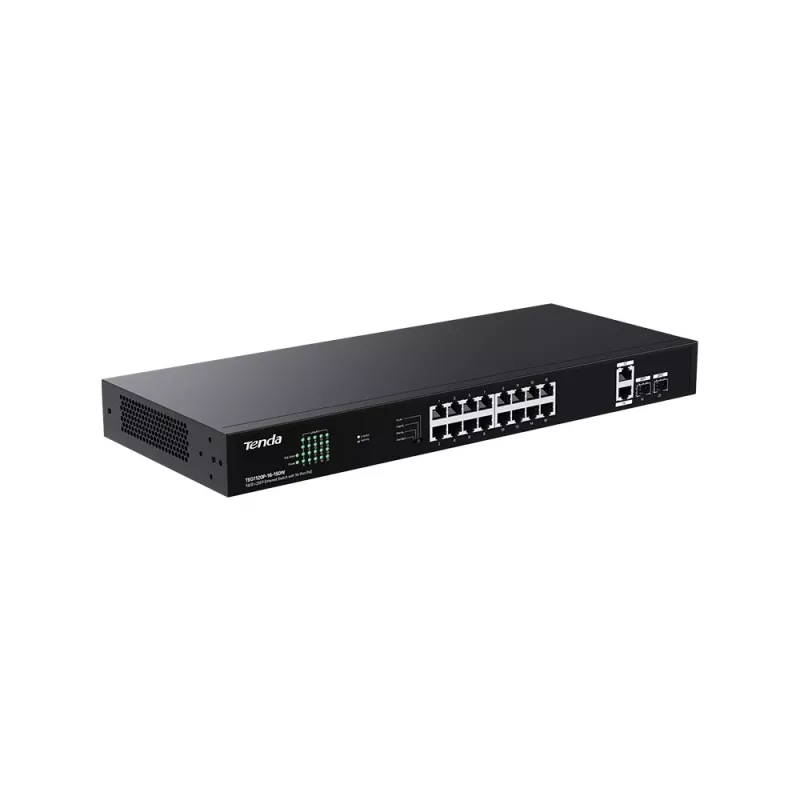TENDA TEG1120P-16-150W valdiklis PoE+ Gigabit 16x 1Gb/s, 135W PoE biudžetas