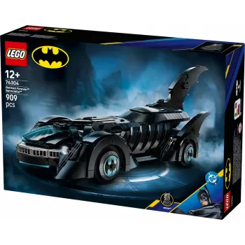 LEGO konstruktorius DC Super Heroes Betmeno automobilis Batman Forever Batmobile 76304 – 909 dalių, 1 minifigūrėlė, rekomenduojamas amžius 12+