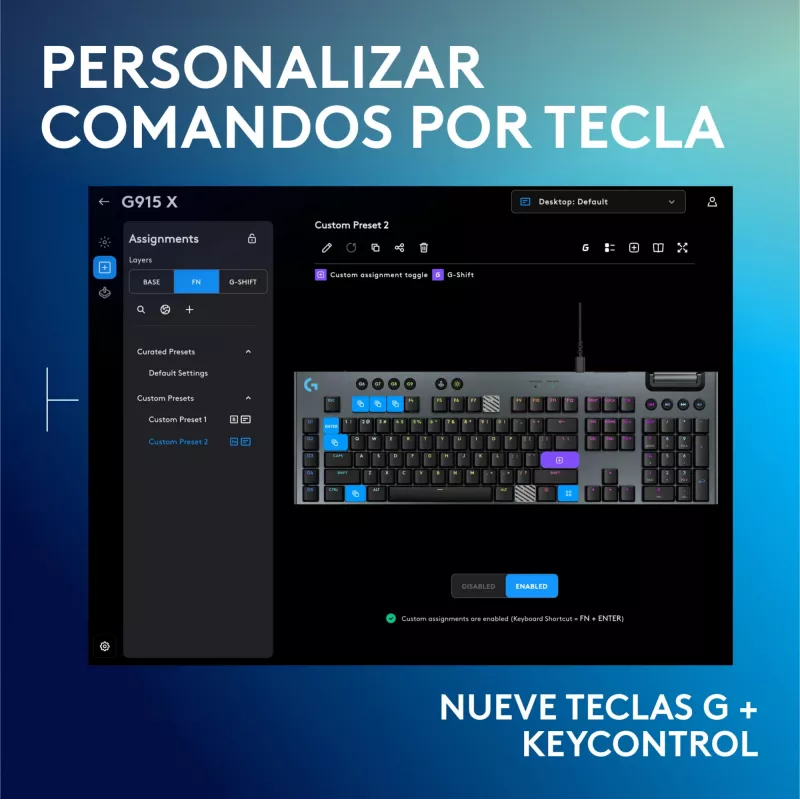 Laidinis mechaninis žaidimų klaviatūra Logitech G915 X Black su RGB apšvietimu