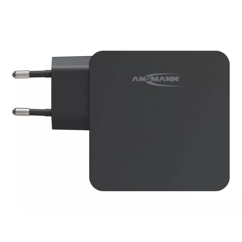 ANSMANN 247PD - Maitinimo šaltinis - 45 W - 4700 mA - PD, QC 3.0 - 2 išėjimo prievadai (USB, USB-C) - Juoda (1001-0095)