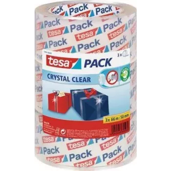 Pakavimo juosta Tesa Packband 57831-00-01 skaidri, 66 m × 50 mm, 3 ritės