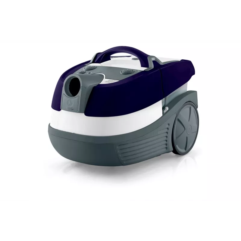 Šlapio ir sauso valymo siurblys Bosch BWD 41740 AquaWash&Clean — 1700 W, 5 L talpa, EPA filtras, teleskopinis vamzdis, 9 m spindulys, violetinė