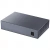 Cudy GS1005P tinklo jungiklis – 5 prievadų Gigabit Ethernet su 4 PoE prievadais, 60 W, metalinis korpusas, montuojamas į stelažą