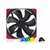 140 mm korpuso ventiliatorius Noctua NF-A14 PWM chromax.black.swap, 12V, 300–1500 RPM, PWM, 140,2 m³/h, 24,6 dB